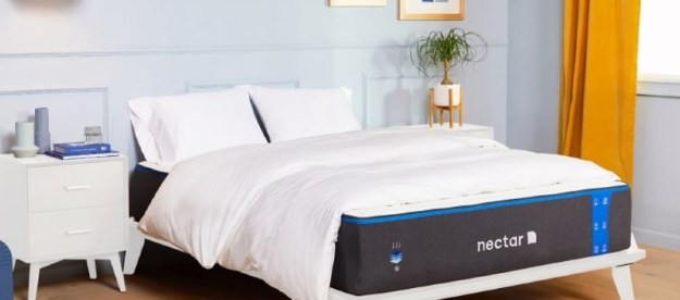The Nectar memory foam mattress in a bedroom.
