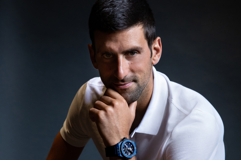 New Hublot brand ambassador Novak Djokovic.