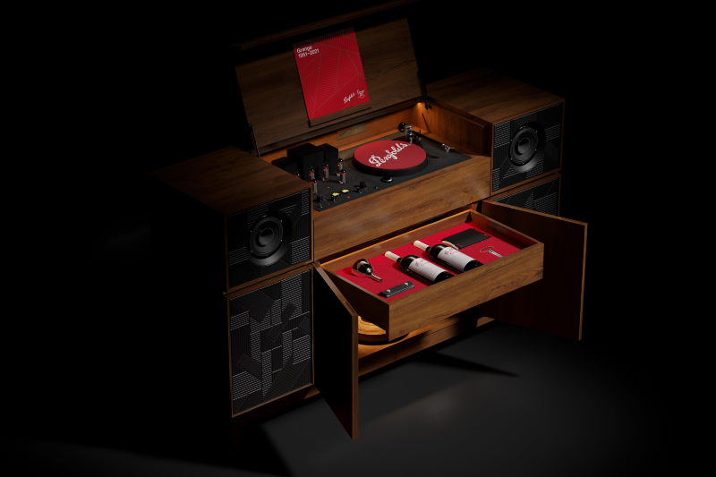 Penfolds 70th Anniversary Grange record player.