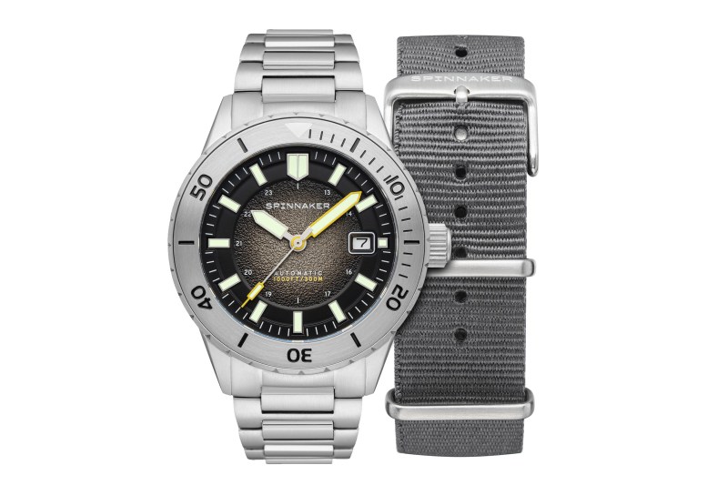 Front view of Spinnaker Limited Edition Hass Fumee Black with Optional Strap