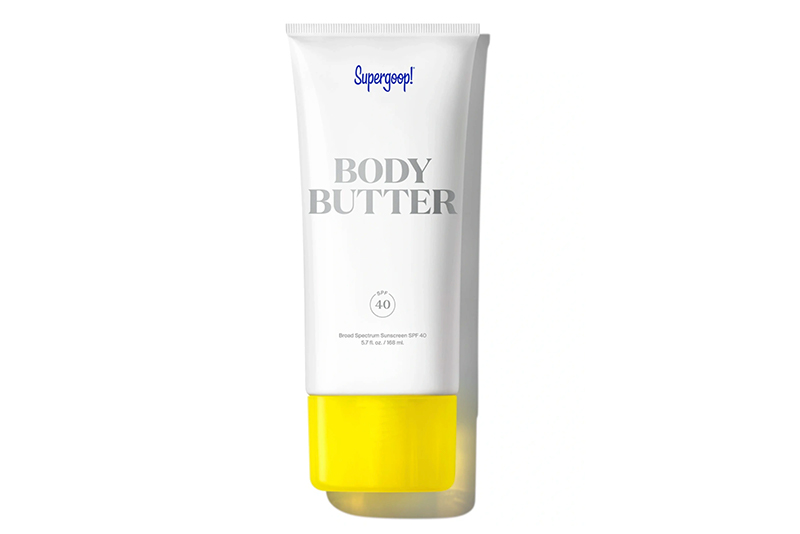 Best body lotion for dry scaly skin 8 Supergoop body butter for dry skin with SPF protection.