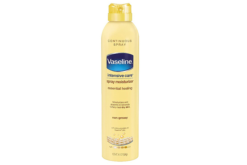 Best body lotion for dry scaly skin 9 Vaseline spray-on lotion for easy application.