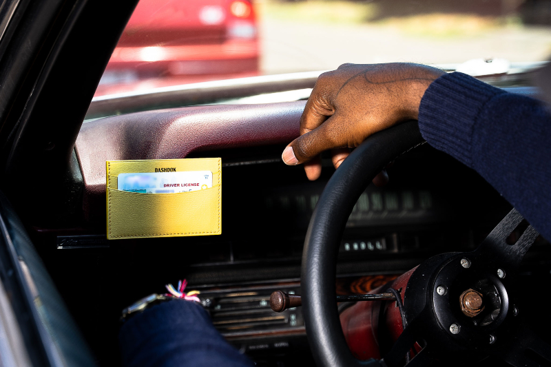 The stylish Dashdok Cardholder intends to reduce tension between police and drivers during traffic stops.