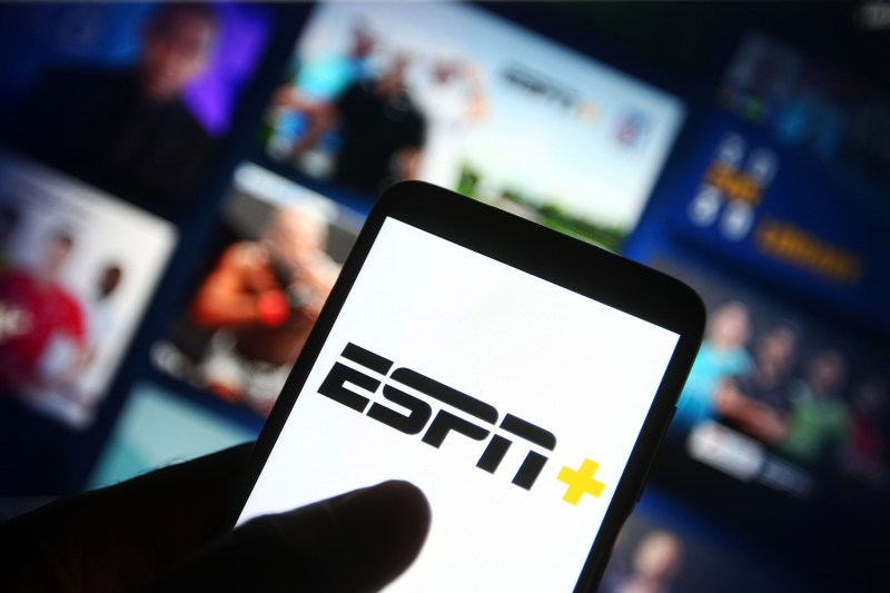 ESPN Plus logo on smartphone.