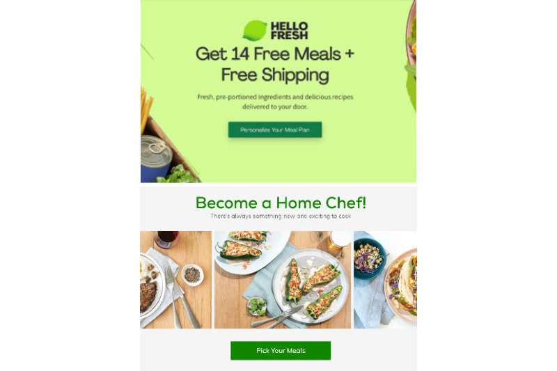 hello fresh vs home chef meal kit delivery.