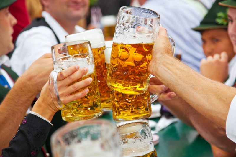 Beer at Oktoberfest in Munich, Germany.