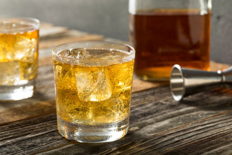 Two refreshing glasses of Scotch and Soda.