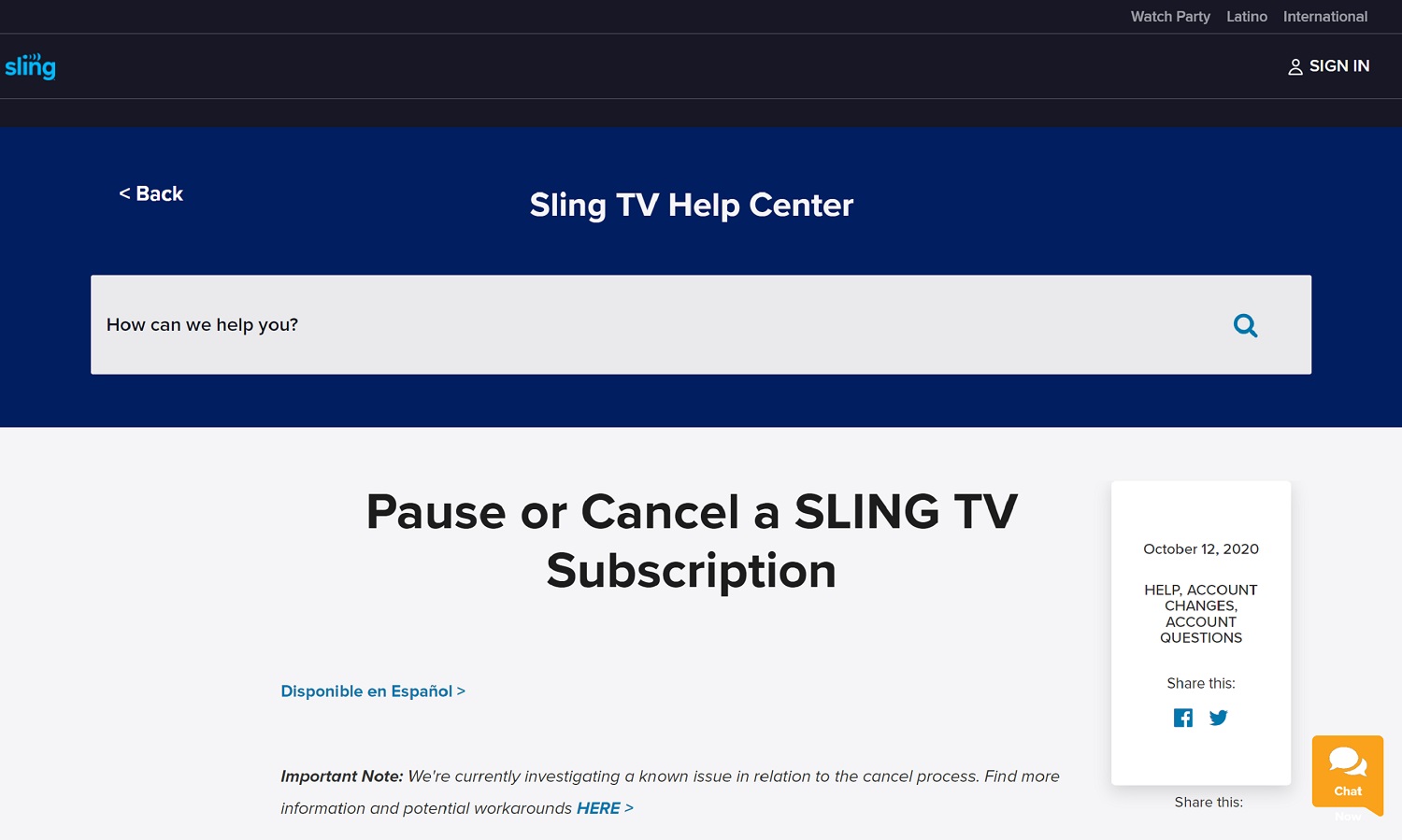 Cancel Sling Continue Watching Billing Cycle