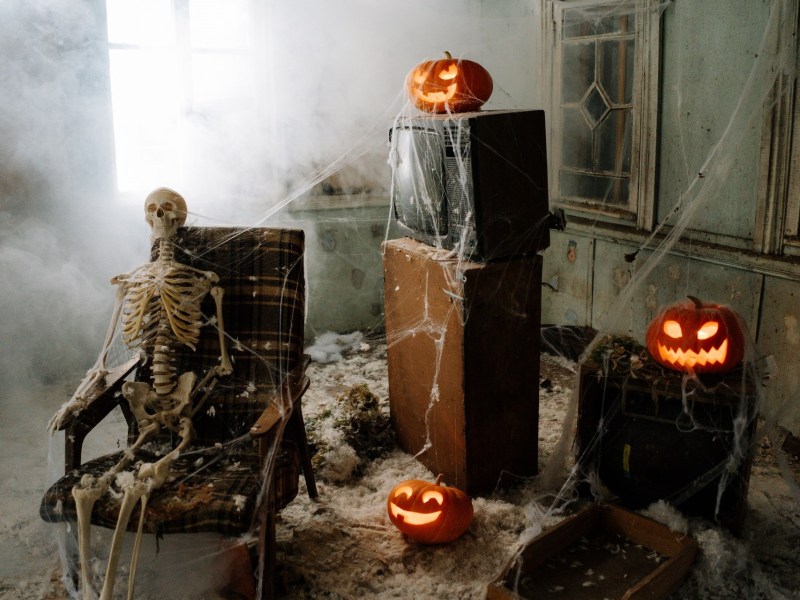 Spooky halloween decorations for a kooky setup.