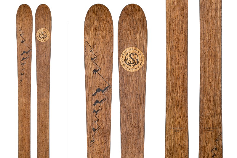 Wagner custom skis made from Stranahan's white oak barrels.