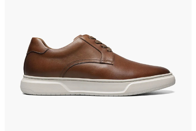 Stylish leather dress sneakers for men.