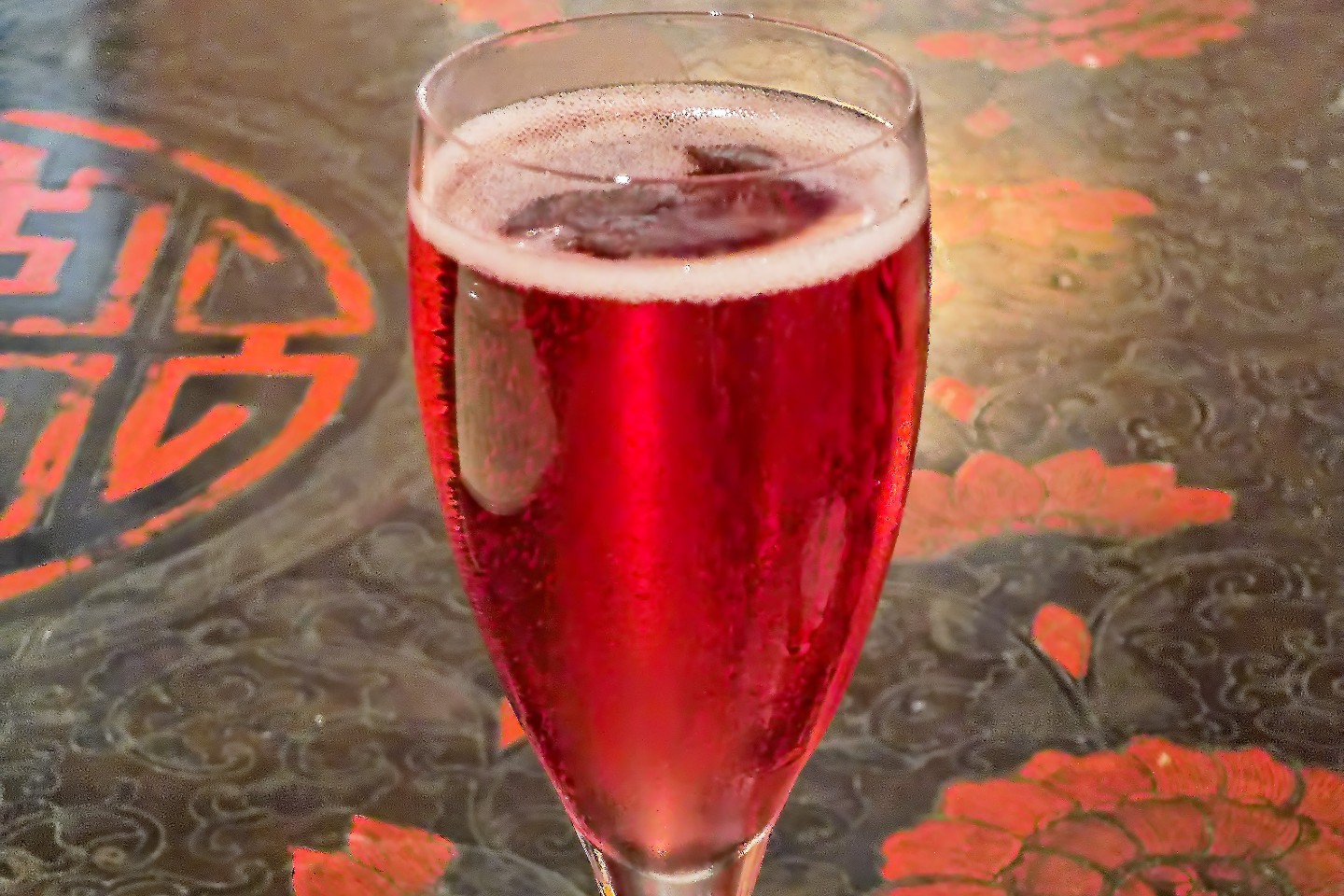 Kir Royale cocktail.