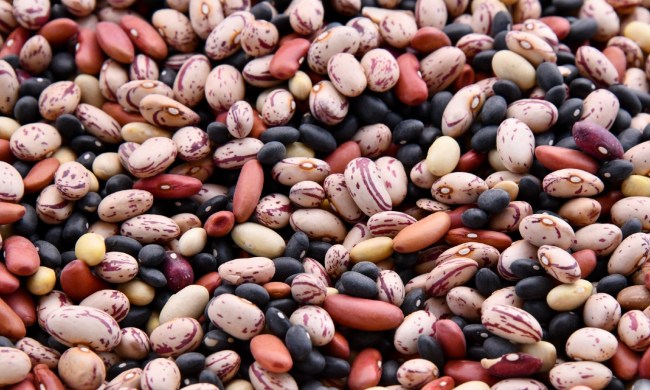 Various legumes in a mix.