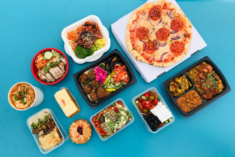 Different meals next to each other.