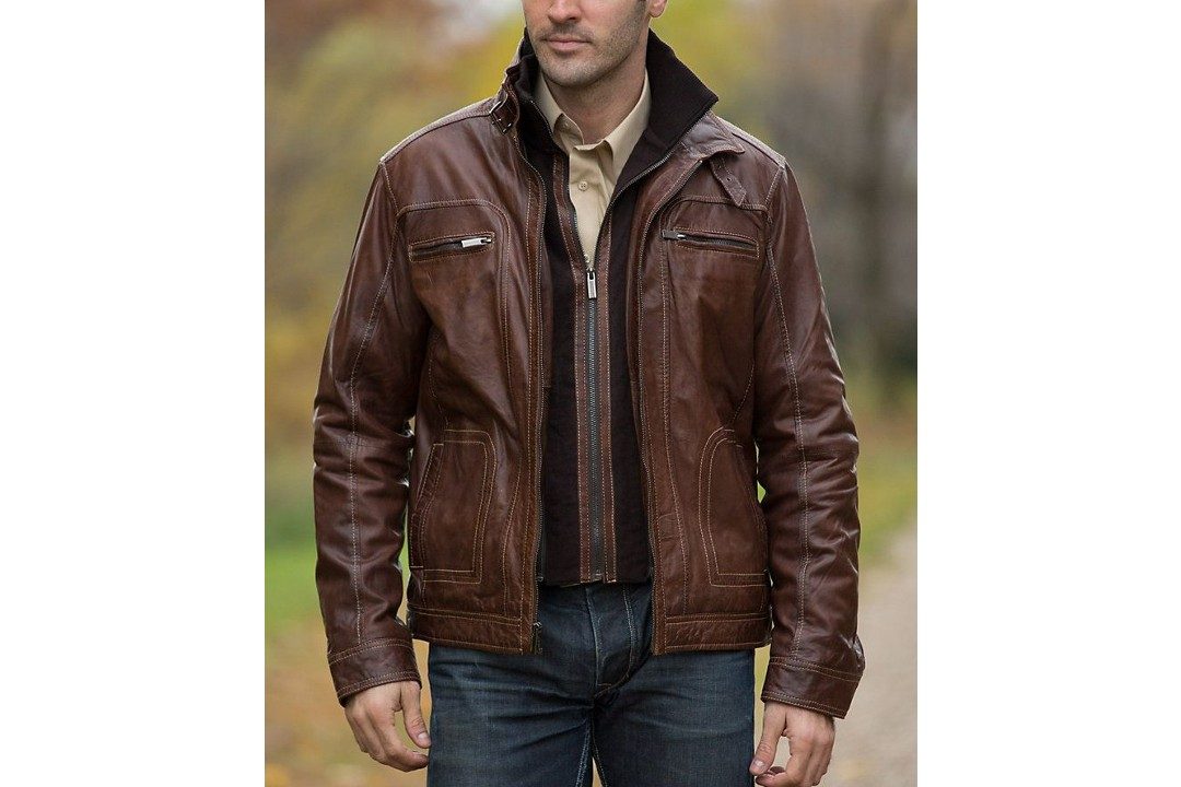Overland leather jacket on sale