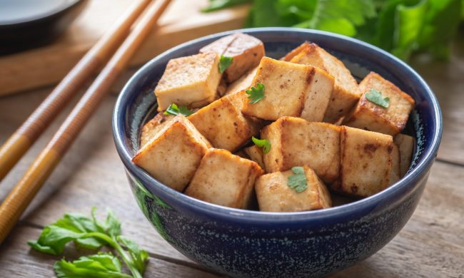 A bowl of tofu