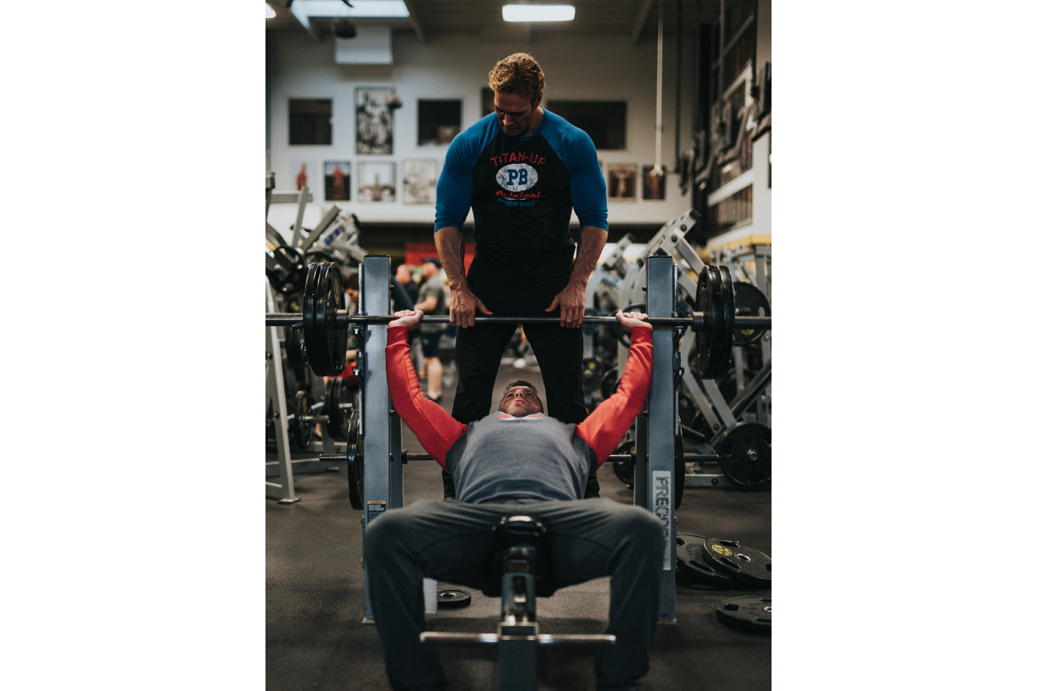Men Bench Pressing