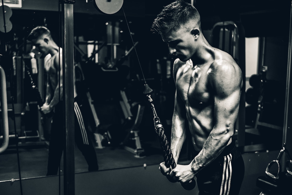 Man doing fat-burning workout