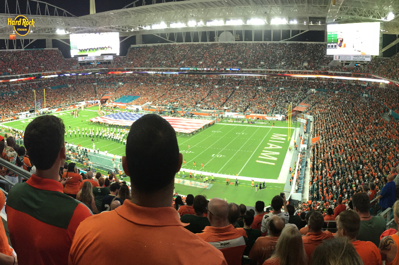 Hard Rock Stadium before the Miami Hurricanes vs Notre Dame, Nov. 11, 2017.