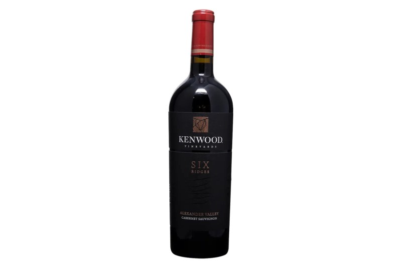 A bottle of Kenwood Six Ridges Alexander Valley Cabernet Sauvignon.