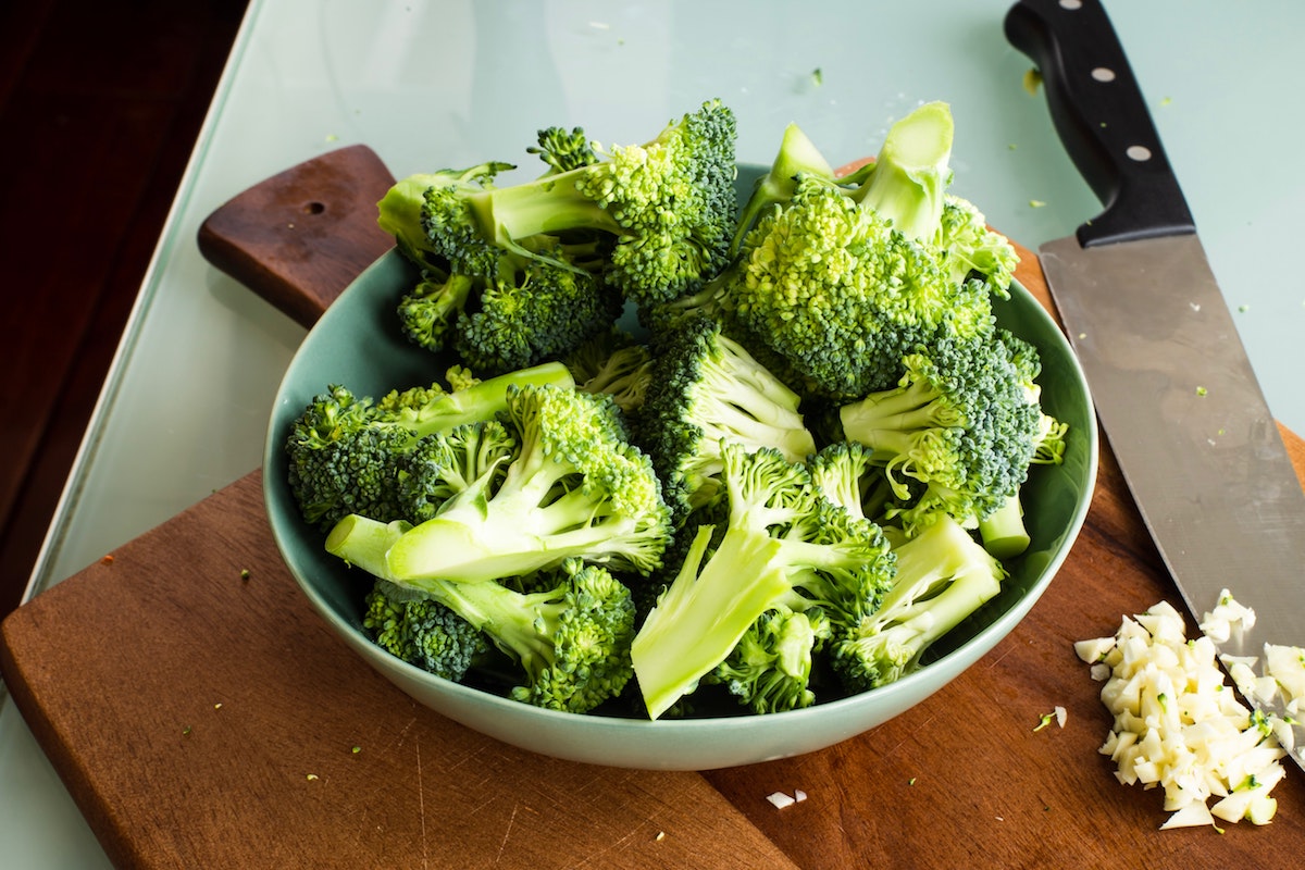 Fresh broccoli in a bowl