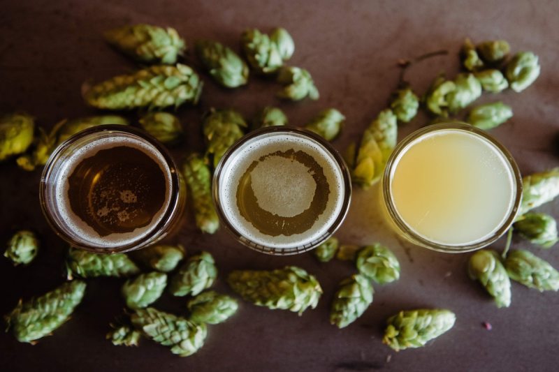 Beer with hops