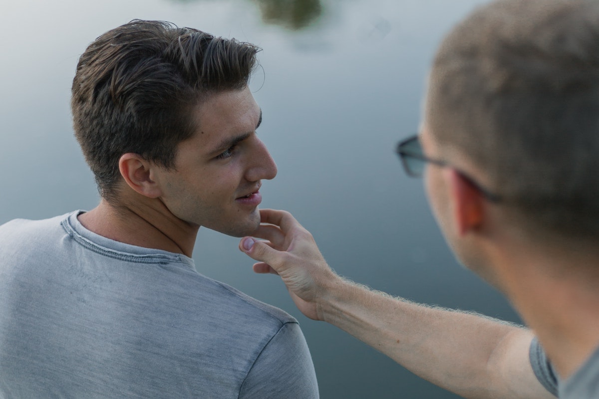 Man with a chiseled jawline.