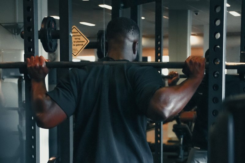 Man at squat rack