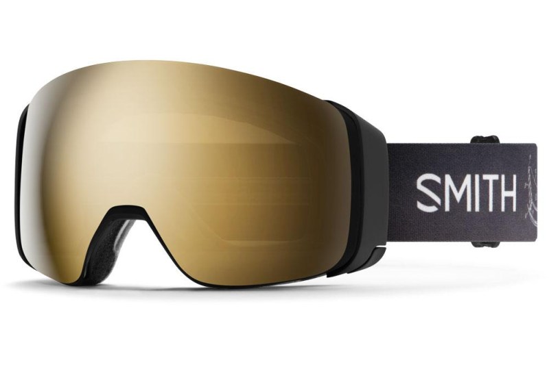 Smith 4D Mag ski goggles isolated on a white studio background.