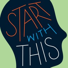 The logo of Start with This, featuring a silhouette of a person's head on mint background.