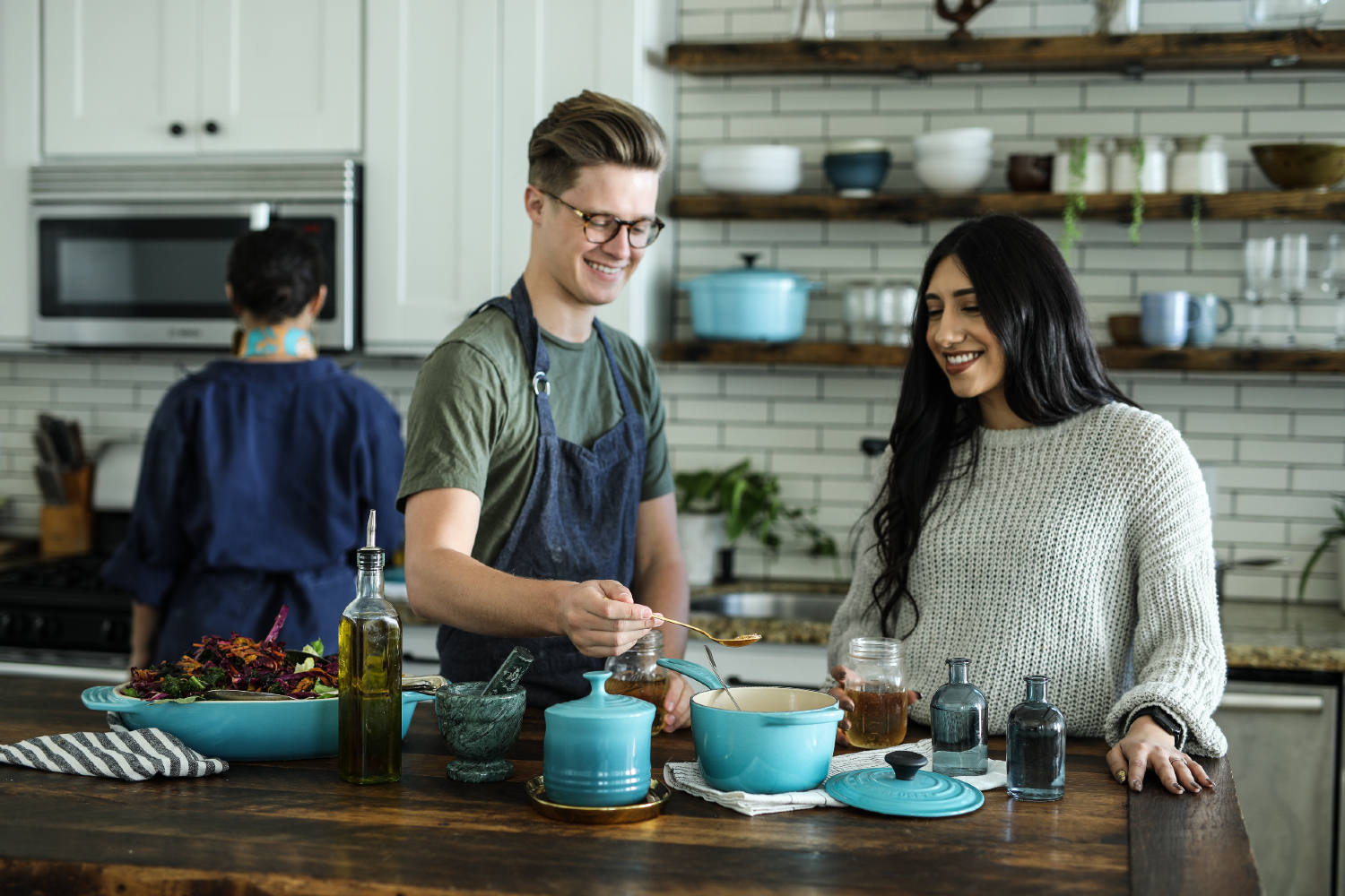 Man and woman in kitchen