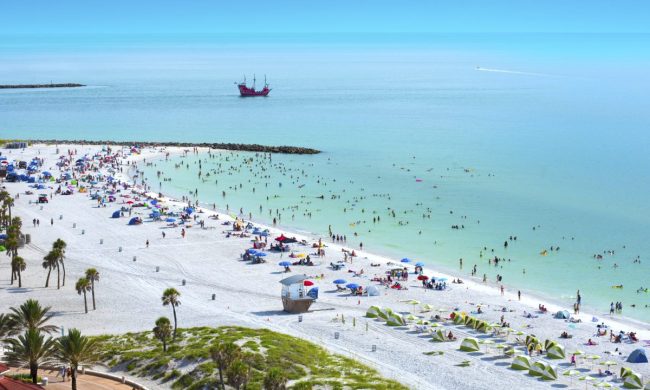 A view of a beach in Florida.