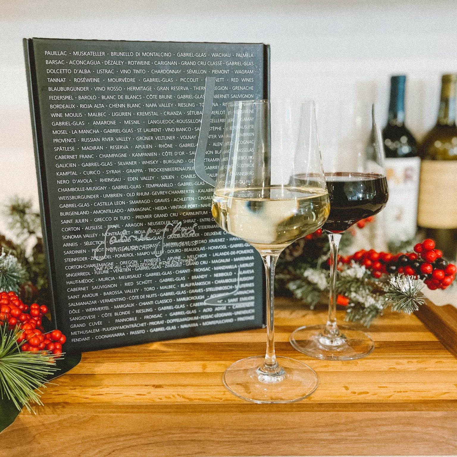 Wine glasses.