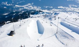 Slopestyle course at the Olympics.