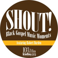 Shout! Gospel podcast logo.