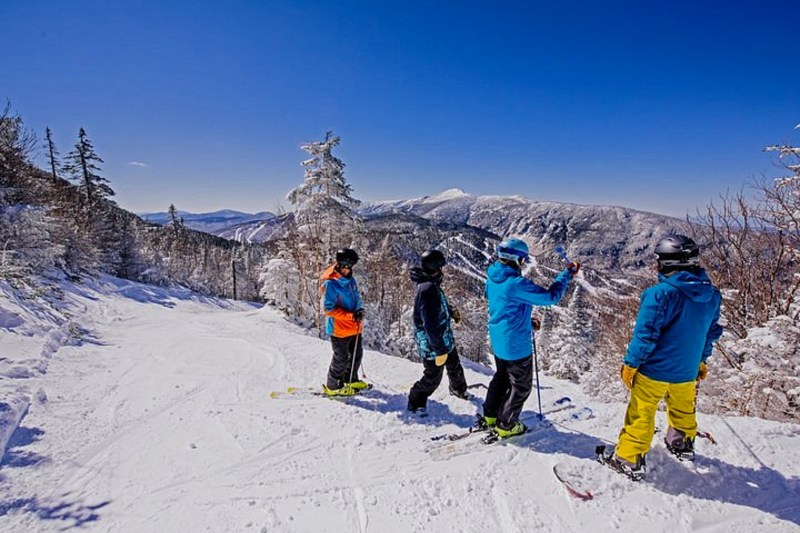 Skiers on slope