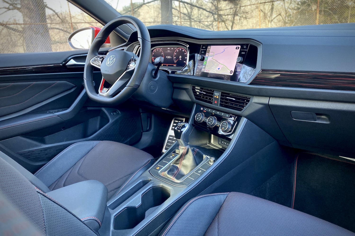 2022 Volkswagen Jetta GLI dashboard from front passenger's seat.