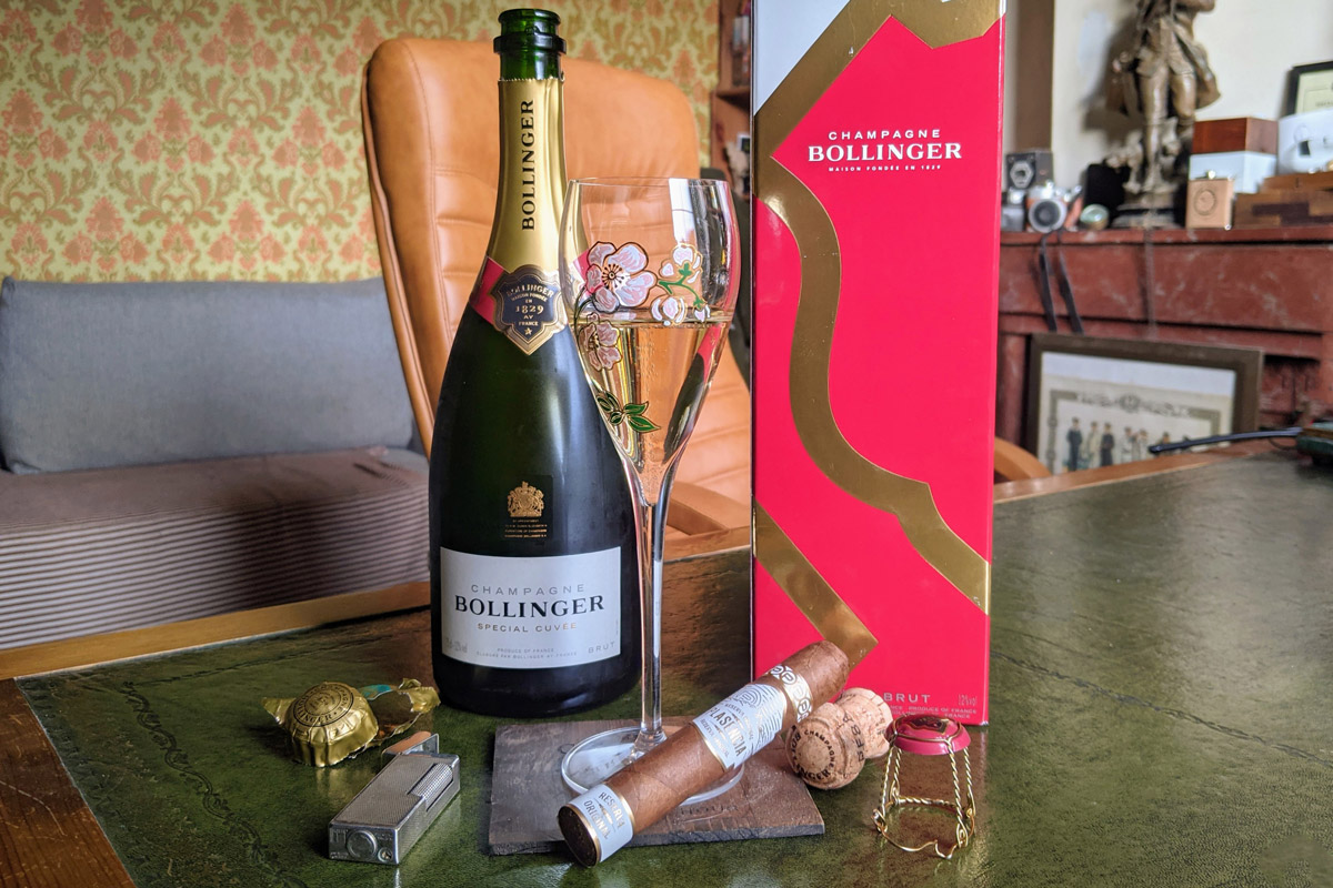 Bollinger champagne.