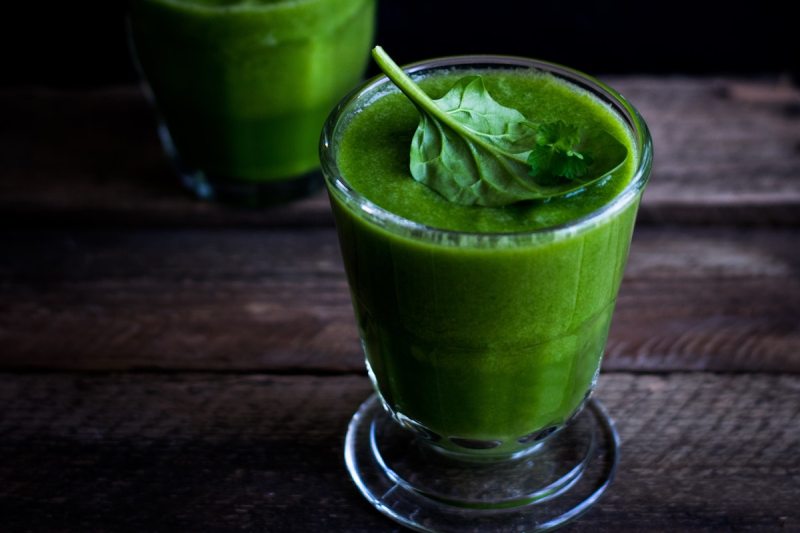 Batido verde con espinacas.