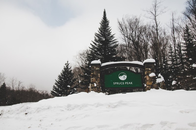 Spruce Creek sign at Stowe Vermont.