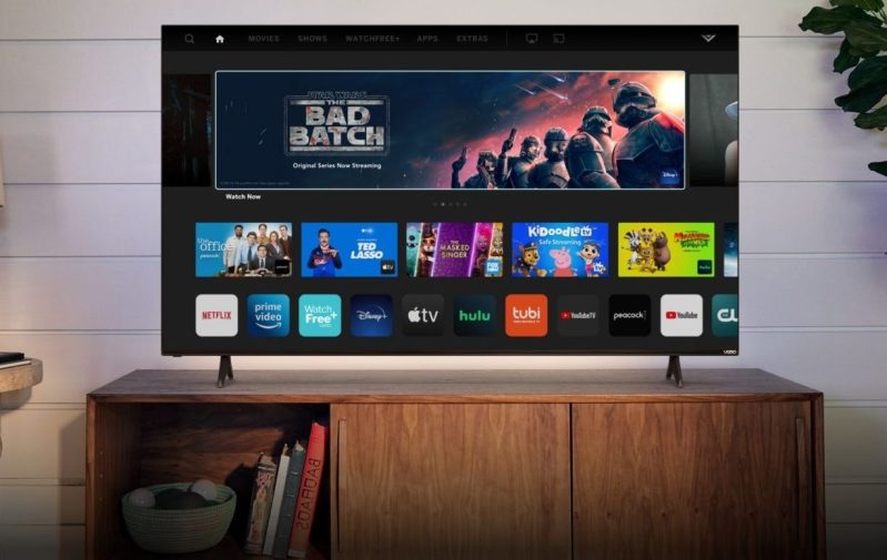 Vizio 65-inch V-series 4K TV in living room.