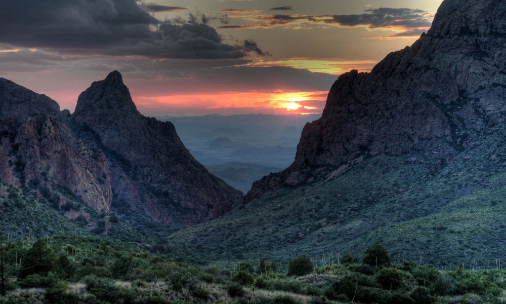 Sunset at "The Window" near Chisos Mountain Lodge at Big Bend National Park