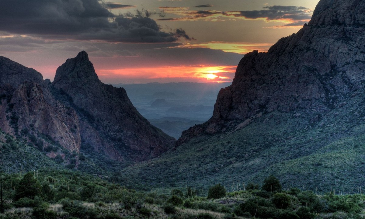 Sunset at "The Window" near Chisos Mountain Lodge at Big Bend National Park