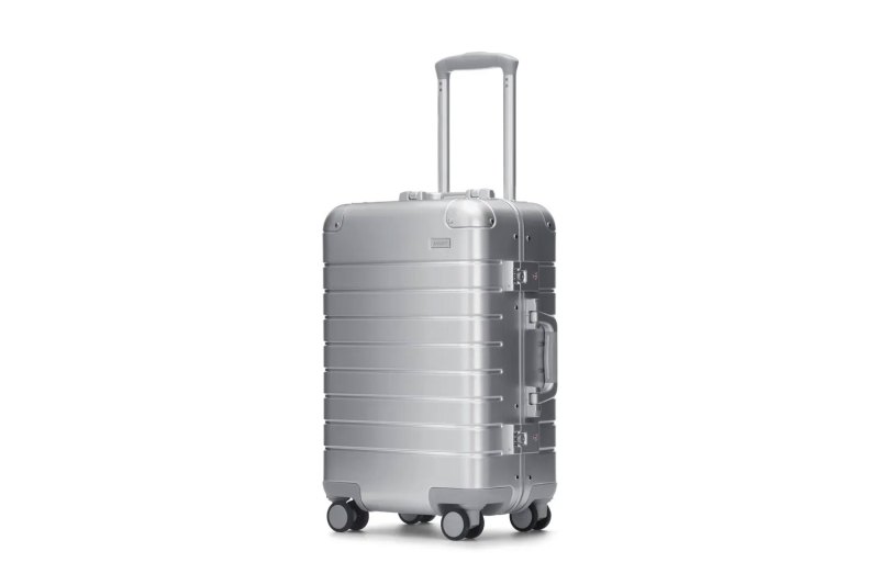 An Away The Carry-on: Aluminum Edition on a white background.