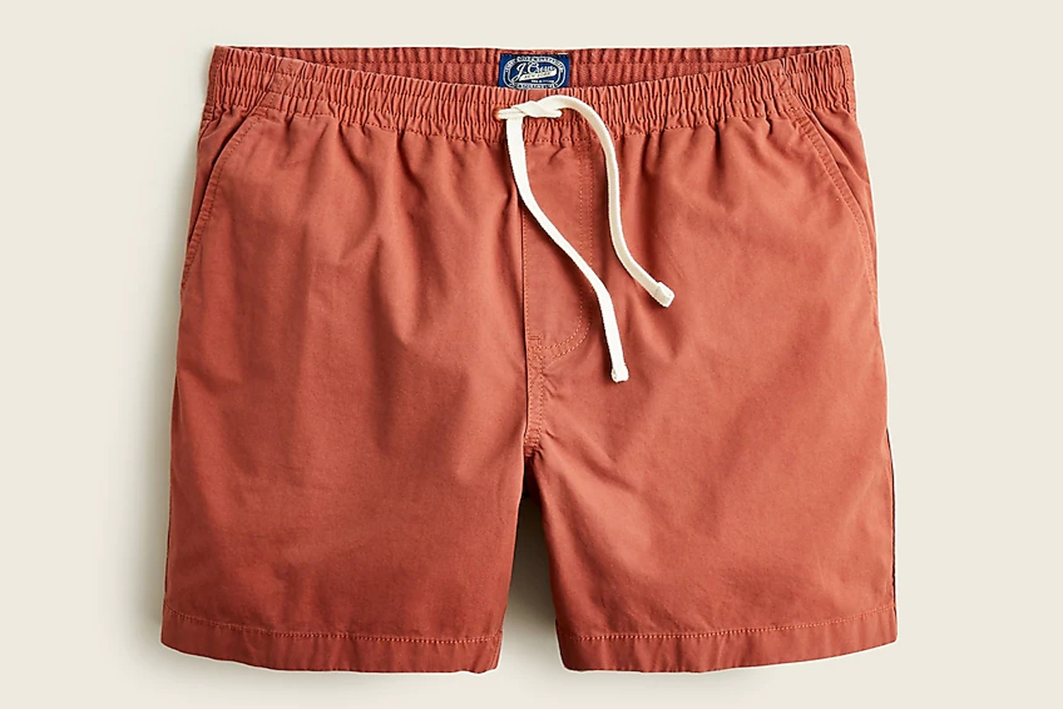 The J.Crew Stretch Chino Dock Short in Nantucket Red.