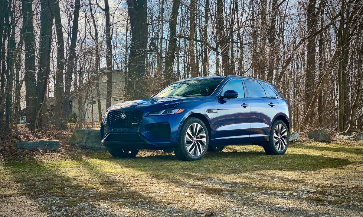 2022 Jaguar F-Pace R Dynamic S 25 in the woods.