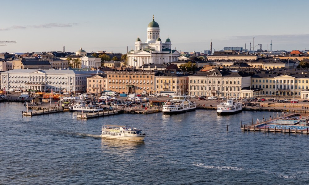 A view of Helsinki and the Gulf of Finland