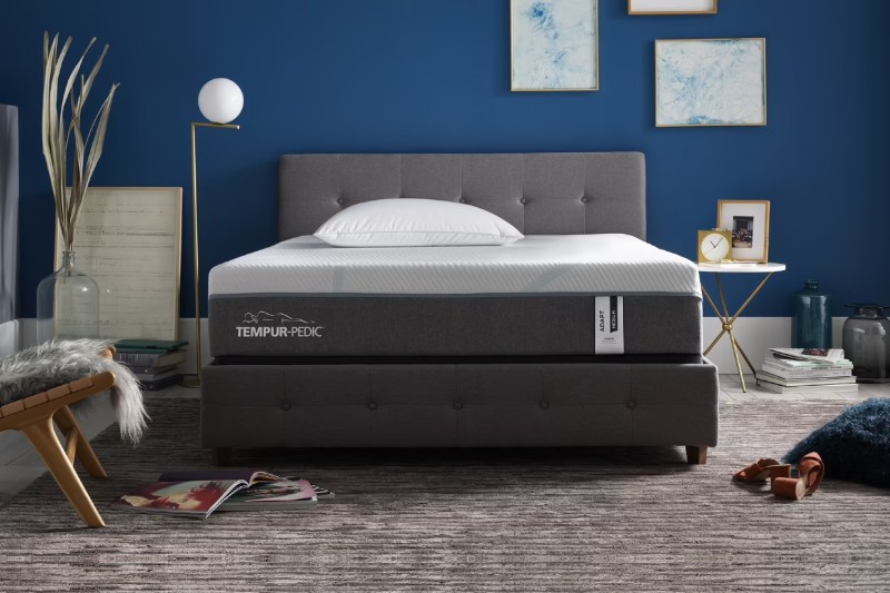 The Tempur-Pedic Tempur-Adapt mattress in a bedroom.