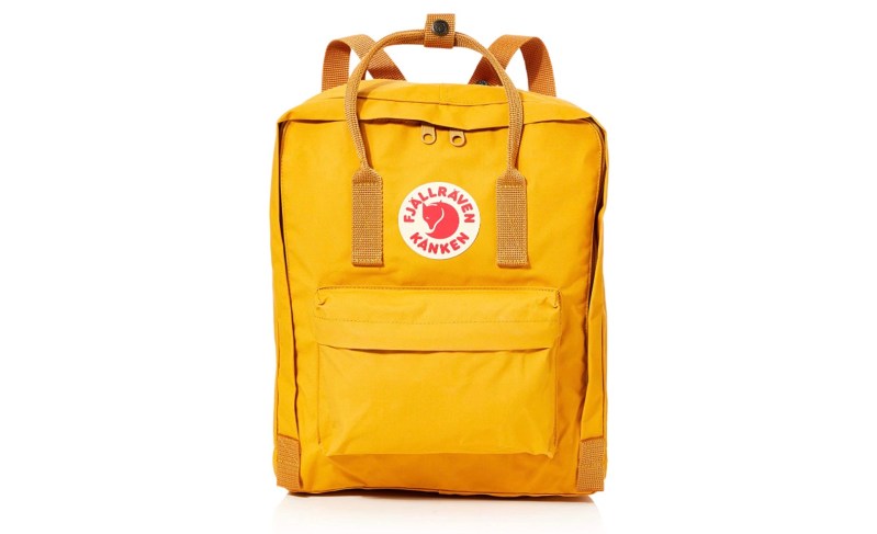 Fjallraven Kanken Backpack in Ochre on a white background