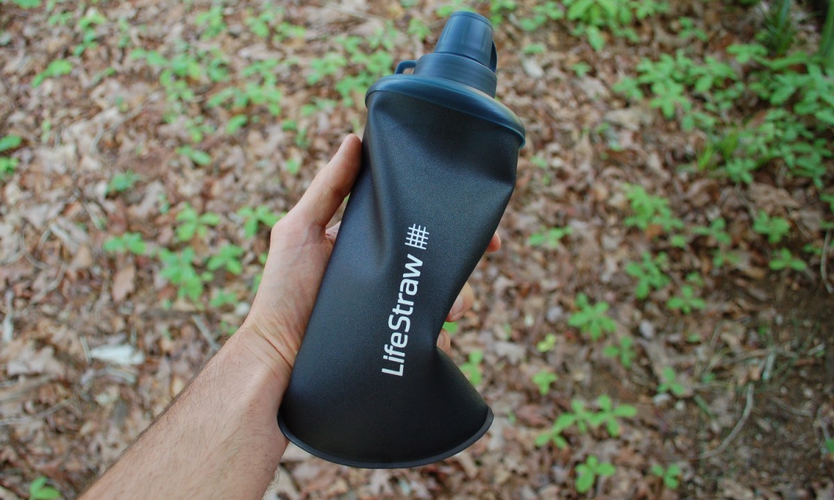 The Lifestraw Peak Series collapsible water bottle in 650ml size.